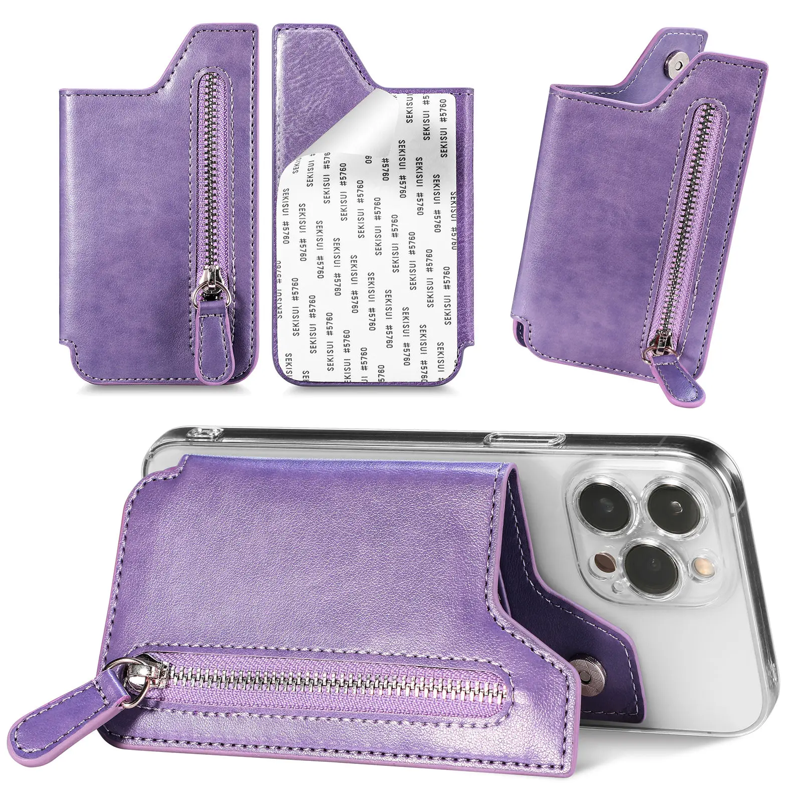 Phone Accessories Vivo - เคสโทรศัพท์มือถืออเนกประสงค์มีช่องใส่บัตรแบบกระเป๋าสตางค์ที่ใส่โทรศัพท์สำหรับ iPhone Samsung Huawei Xiaomi OPPO