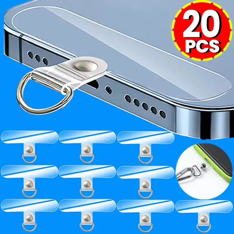 Phone Accessories Android - สายคล้องโทรศัพท์แบบใส ถอดออกได้ พร้อมคลิปหนีบการ์ด สายคล้องข้อมือ สำหรับ Samsung