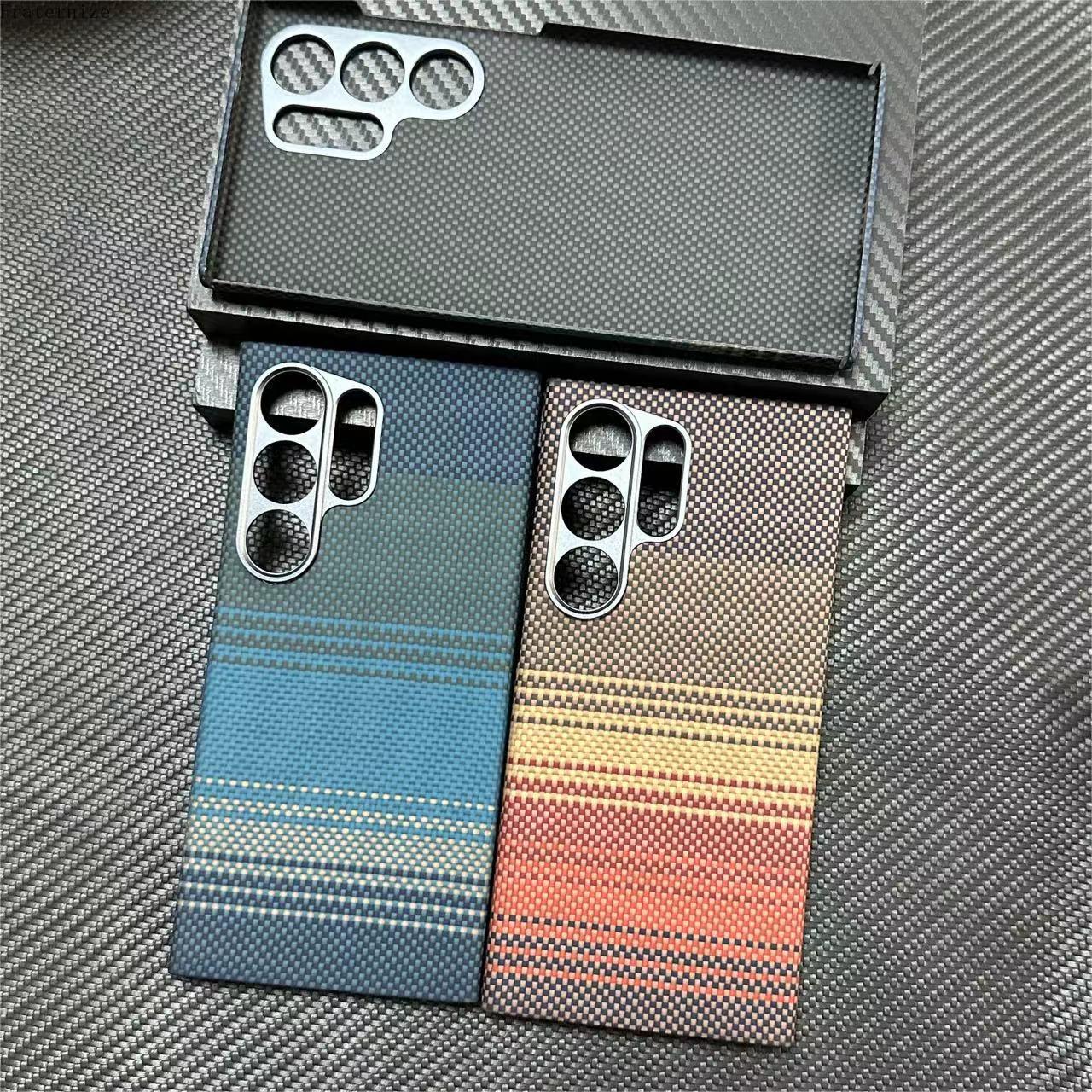 Phone Accessories Android - เคสคาร์บอนอะรามิดแท้ใหม่สำหรับ Samsung Galaxy S24 Ultra ป้องกันการตกกระแทก