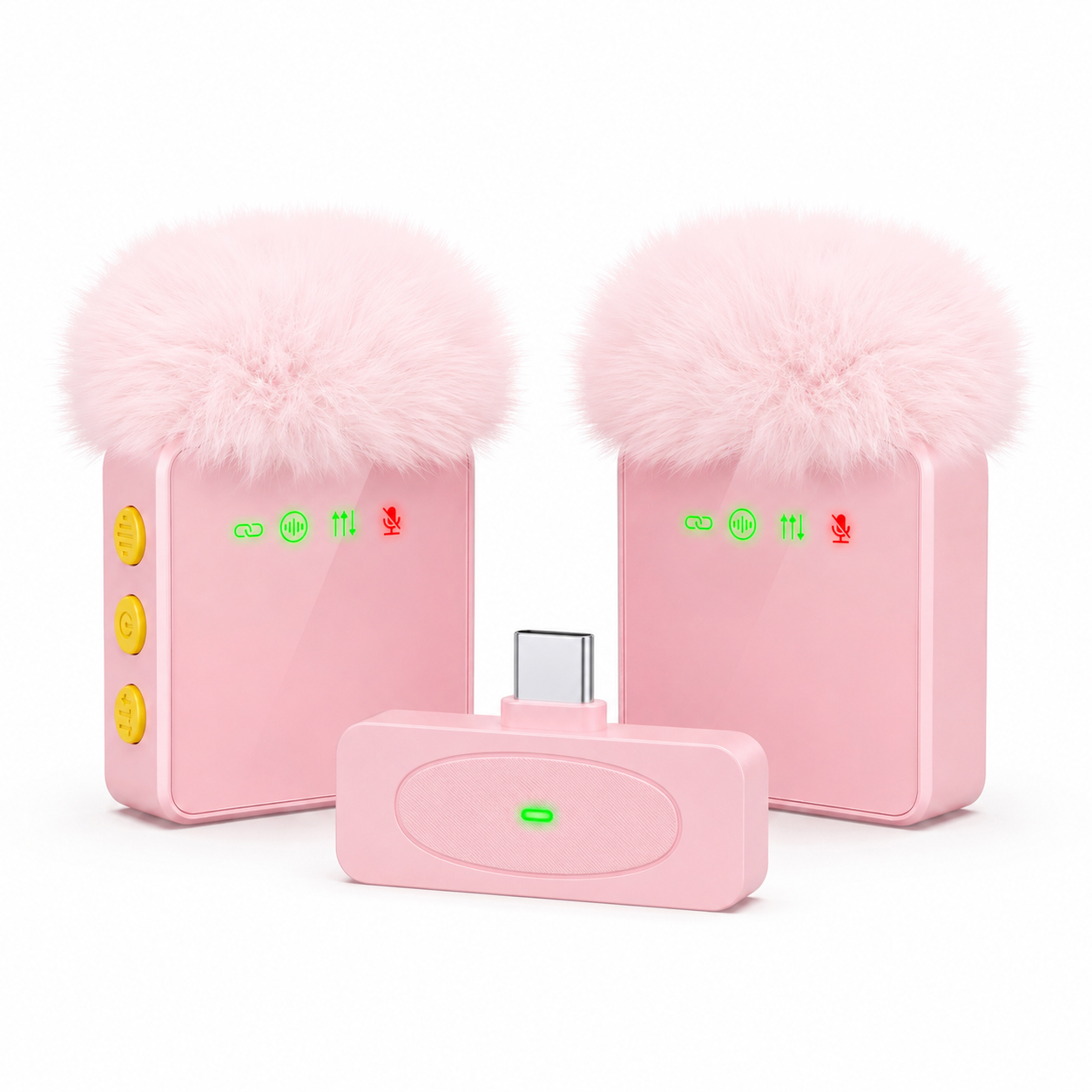 Usb C Hub - ไมโครโฟนไร้สายแบบหนีบปกเสื้อใหม่, พอร์ต USB-C, ลดเสียงรบกวน, แบตเตอรี่ใช้งานได้นาน, เหมาะสำหรับการไลฟ์สตรีมมิ่งและวิดีโอบล็อก