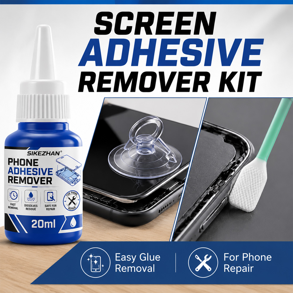 Phone Repair Kit - ชุดเครื่องมือถอดกาวหน้าจอโทรศัพท์มือถือแบบมืออาชีพ ละลายกาวตกค้างได้อย่างรวดเร็ว อุปกรณ์ทำความสะอาดสำหรับงานซ่อมโทรศัพท์มือถือ