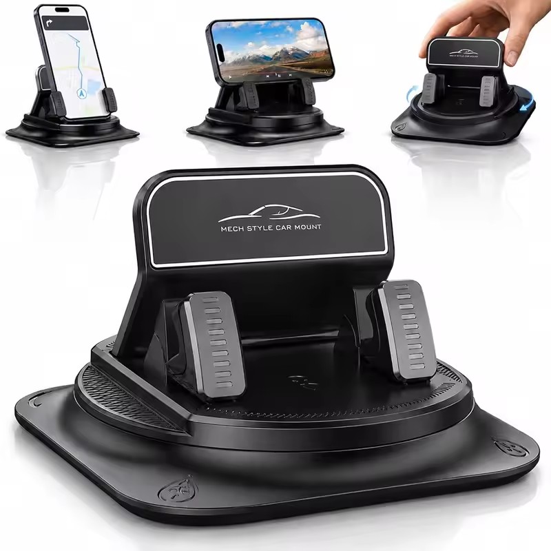 Phone Accessories Are - 360 ° ที่ยึดโทรศัพท์มือถือในรถยนต์แบบปรับองศาได้ ที่วางโทรศัพท์บนแผงหน้าปัดซิลิโคนกันลื่น หมุนได้อิสระ ใช้ได้กับโทรศัพท์ทุกรุ่น