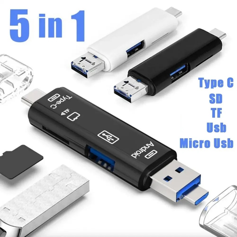 Phone Accessories Android - อะแดปเตอร์ 5 in 1 USB 2.0