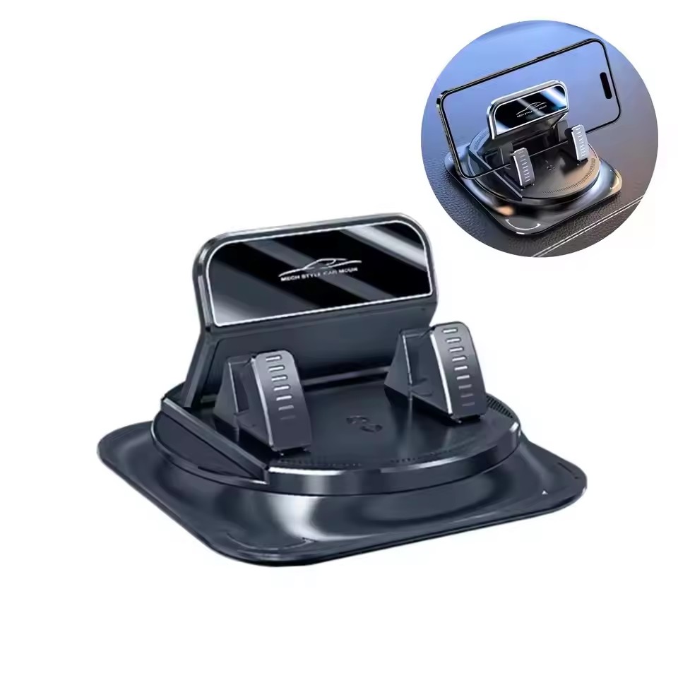 Car Mount Phone - 360 ° ที่ยึดโทรศัพท์มือถือในรถยนต์แบบปรับองศาได้ ที่วางโทรศัพท์บนแผงหน้าปัดซิลิโคนกันลื่น หมุนได้อิสระ ใช้ได้กับโทรศัพท์ทุกประเภท