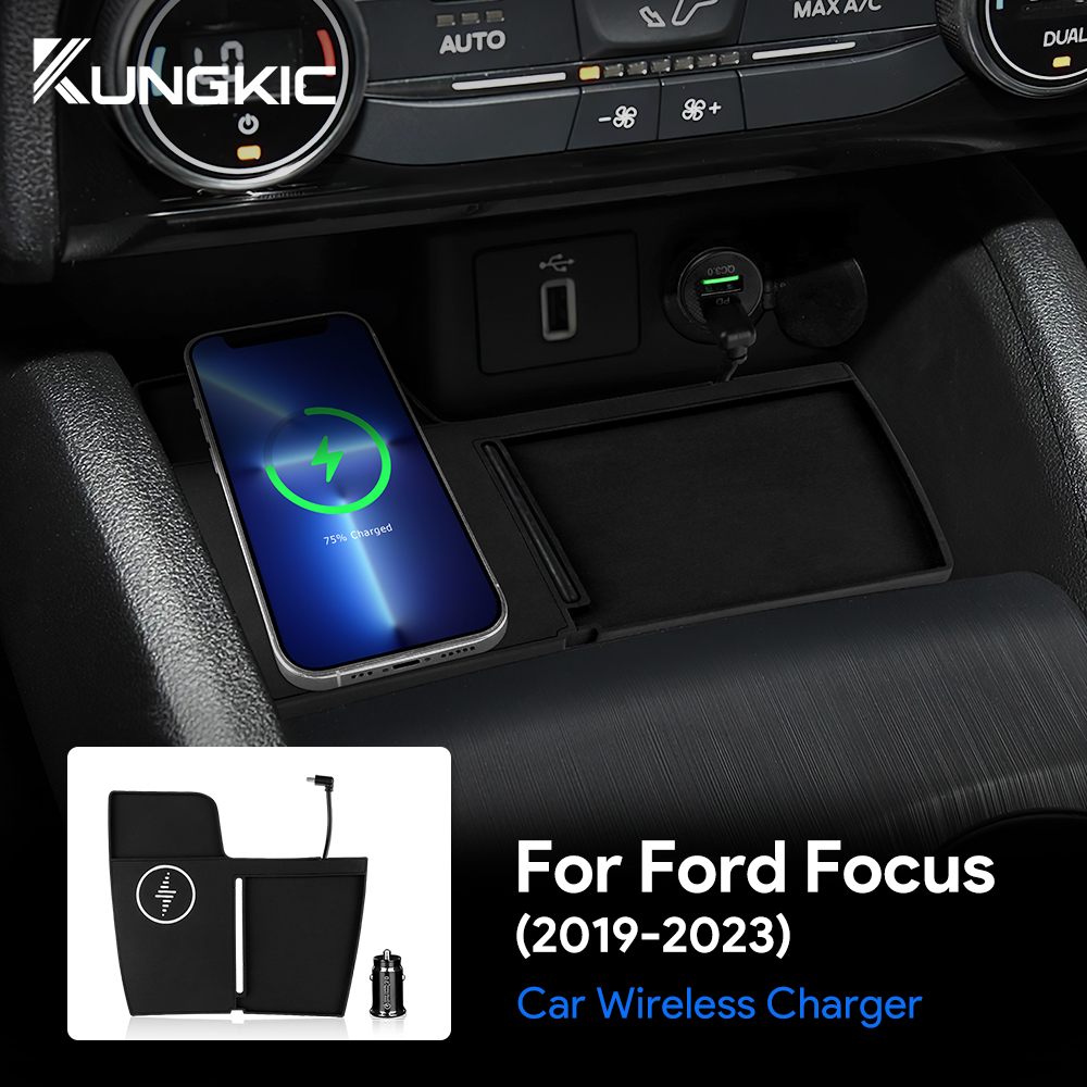 Phone Accessories Android - ที่วางโทรศัพท์มือถือในรถยนต์แบบไร้สาย ชาร์จเร็ว สำหรับ Ford Focus 2019