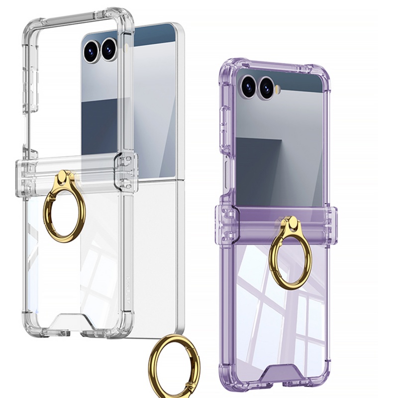 Phone Accessories Ring Holder - หรูหราผู้ถือแหวนถุงลมนิรภัยบานพับป้องกันเคสโทรศัพท์สําหรับ Samsung Galaxy Z Flip7 FE