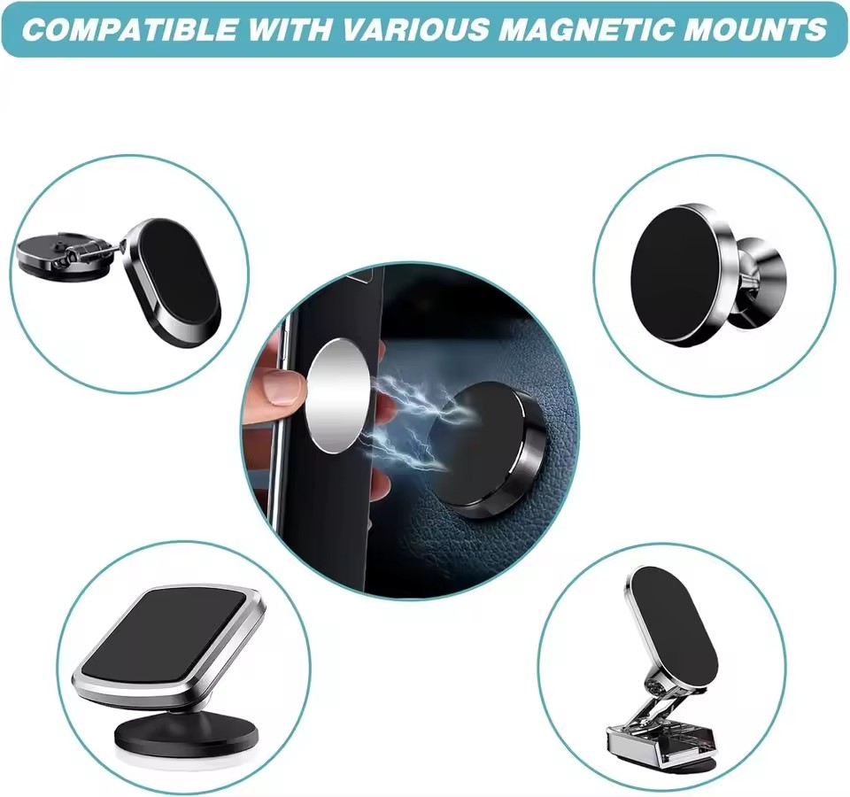 แผ่นโลหะแม่เหล็ก 1/50 ชิ้น สำห - Car Mount Phone บทวิจารณ์และราคา