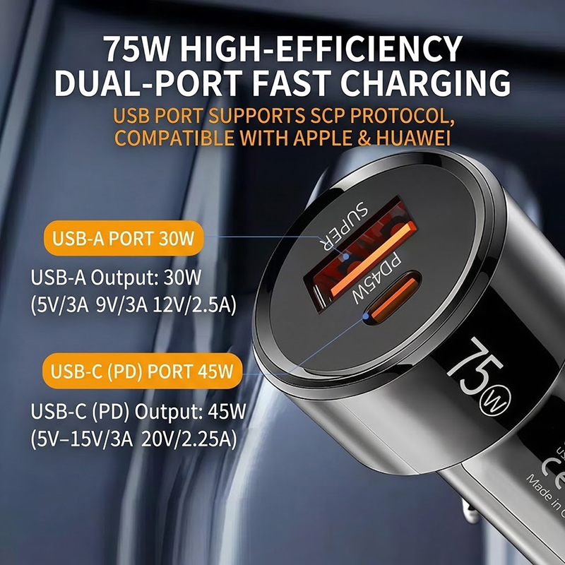 ที่ชาร์จในรถยนต์แบบสองพอร์ต 75 - Usb C Hub บทวิจารณ์และราคา