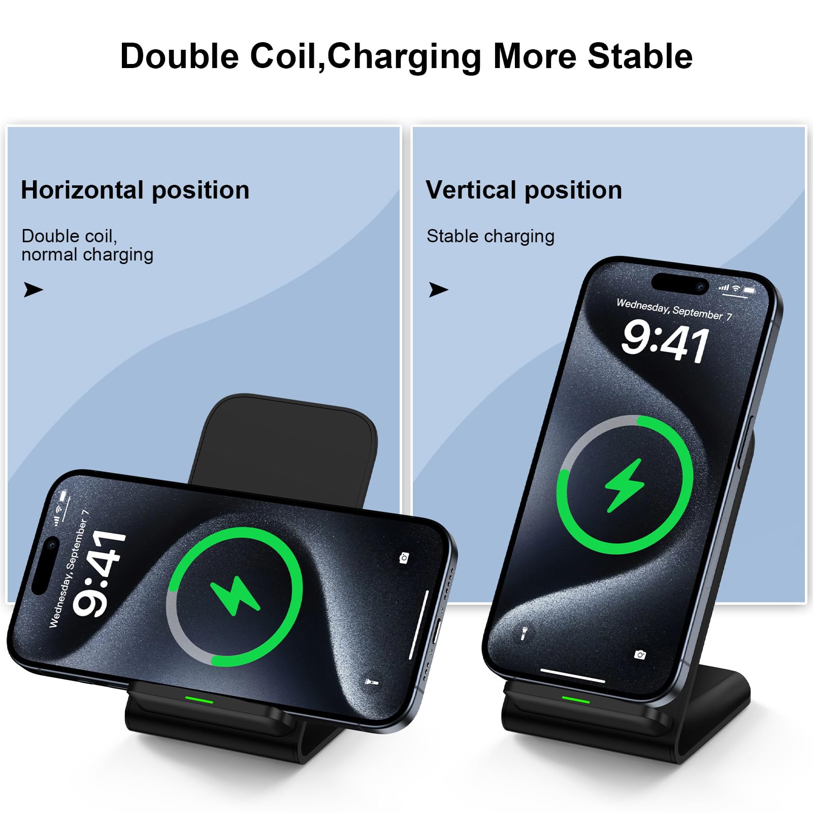 แท่นชาร์จไร้สาย 15W พร้อมที่วา - Phone Accessories Android บทวิจารณ์และราคา