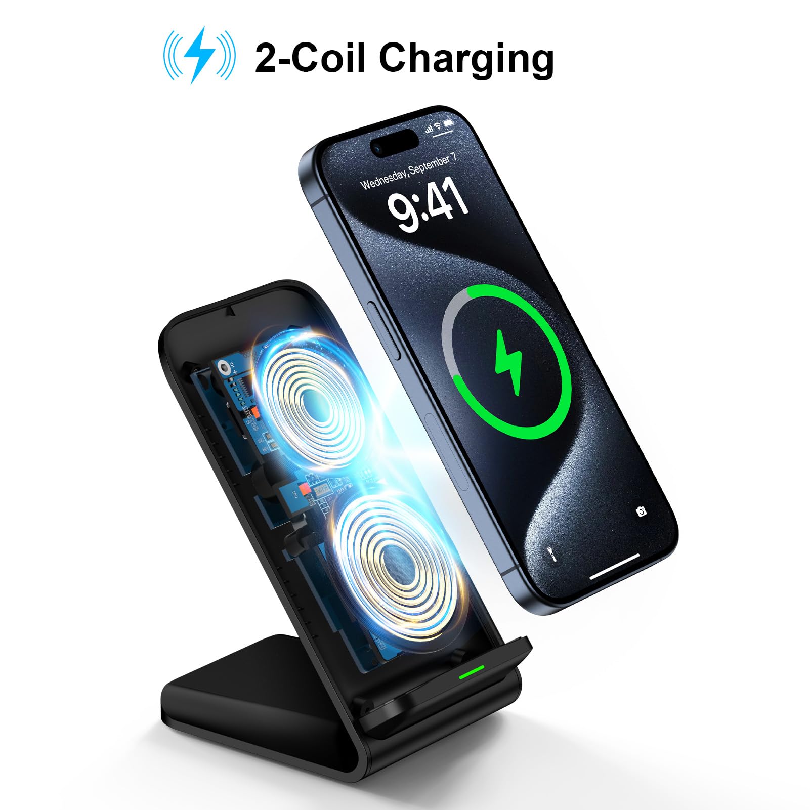 แท่นชาร์จไร้สาย 15W พร้อมที่วา - Phone Accessories Android บทวิจารณ์และราคา
