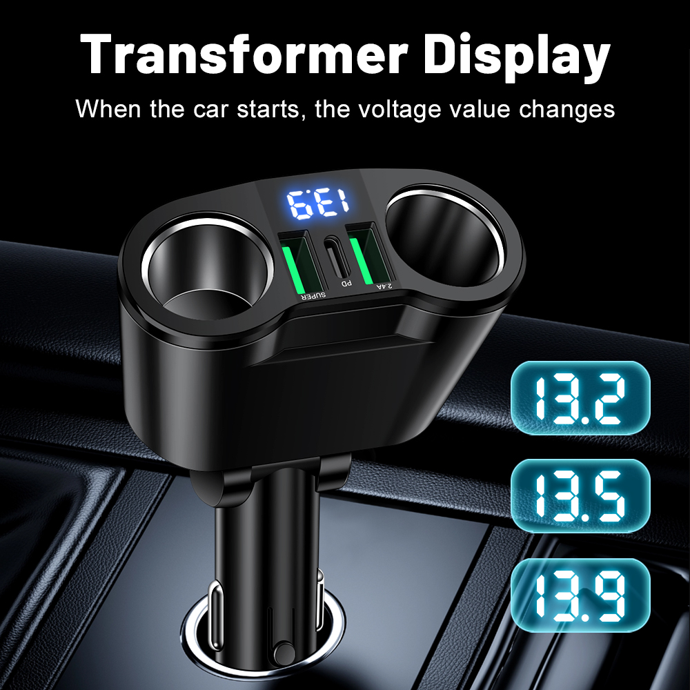 อะแดปเตอร์ชาร์จในรถยนต์ USB Ty - Usb C Hub บทวิจารณ์และราคา