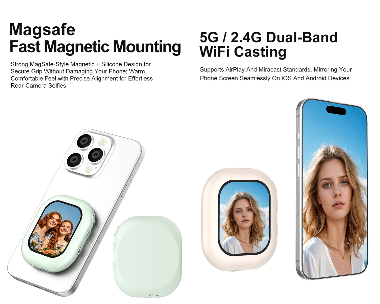 จอภาพเซลฟี่แม่เหล็กไร้สายขนาดเ - Phone Accessories Android บทวิจารณ์และราคา